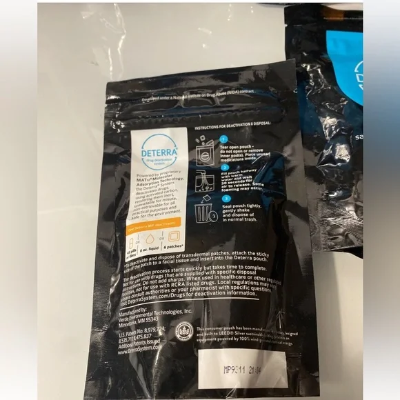 LOT of 5 DETERRA Drug Deactivation Safe At-Home Medication Disposal System MP - Picture 3 of 3